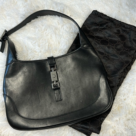 Gucci Black Leather Shoulder Bag - Picture 1 of 4